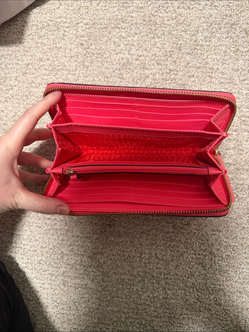 Kate Spade Vibrant Coral Satchel and Wallet - Picture 6 of 8